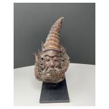 Japanese Bamboo Root Head Carving