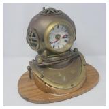 Vintage Copper & Brass Diver Desk Clock