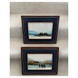 Two Watercolor Framed Art