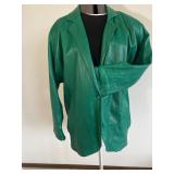 EREZ USA Green Leather Women’s Jacket - Medium
