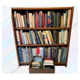 Finished Wood Bookcase & All the Books