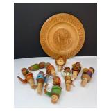 Hand Carved Wood Character Motion Corks