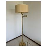 MCM Stiffel Swing Arm Brass Floor Lamp