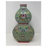 12 VintageChineseMarkedDoubleGourdVase
