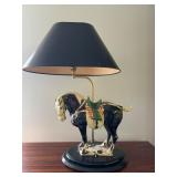 22 VintageCeramicHorseStatuaryTableLamp