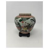 47 ChineseWucaiPotJarwithStand