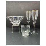 49 WaterfordBowlChampagneFlutesandFootedVase