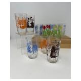 96 TenRetroLibbeyJuiceGlassesFloral&FolkArtDesigns
