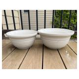100 TwoRosevillePotteryMixingBowls8Qt&6Qt