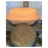 114 RmertopfRecoClayRoaster&WagnerWareCastIronSkillet