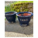 126 PairofVintageOutdoorPots