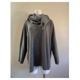 93 GreyOnGreyWoolSweater&ScarfEileenFisher