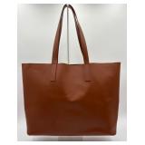 80 SleekBrownLeatherToteEverlane