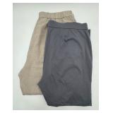135 GreyKnit&BeigeLinenPantsDuoEileenFisher