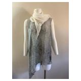 128 SpottedSilkSummerShell&ScarfEileenFisher