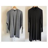 116 GreyonGreyViscoseDress&CashmereCardiganEileenFisher