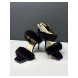 7 ESCADABlackFurHeelsExcellentConditionSz75