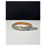 4 LOUISVUITTONSilverLeatherBelt