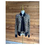 1 STJOHNLeopardZipUpCardigan&MatchingShellSzSmall