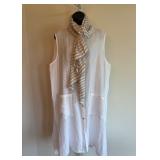 111 LargerSleevelessTunic&ScarfEileenFisherNWT