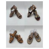 112 FourNeutralPairsofSandalsEdelmanVionicEarthOriginsItalian