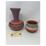 Signed Native American Pottery by Yazzie & Rockwell