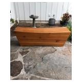 Hand-Hewn Natural Wood Bench - Sculpted Tree Trunk Organic Form