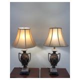 Pair Neoclassical Revival Urn-Style Table Lamps