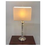 Crystal Table Lamp – Stacked Base and Rectangular Shade