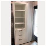 Restoration Hardware White Storage Cabinet -Sleek Shelves & Drawers #1