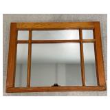 Reclaimed Wood Window Mirror - Natural Wood & Authentic Hardware