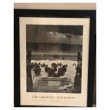 Framed WWII D-Day Landing Poster – Omaha Beach 1944