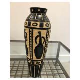 Tall Ceramic Vase with Amphora Motif – Textured Mid-Century Style