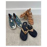 3 Pairs Designer Women’s Shoes – Coach, Tory Burch, Lucky Brand