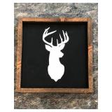 Minimalist Framed Deer Silhouette Wall Art
