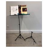Music Lot: Guitar Stand, Music Stand, Yamaha Recorder & Books