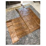 Vintage Western Floral Polyurethane Leather Style Fabric Remnants