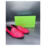 135 KateSpadeNewYorkCrinklePatentLoafersMaraschinoRedSize85M