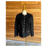 150 GEIGERCollectionofAUSTRIABlackWoolCoatSz36