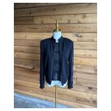 155 STJOHNSportBlackBeadedSnowflakeSweaterDuoSzP