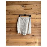 10 VintageHELMUTLANGRawSilkMiniSkirtSz42