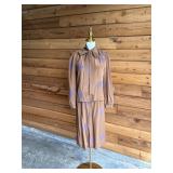 11 VintageBIJOUSilkSkirt&BlouseSetSz68