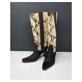 12 DonaldJPlinerLeather&PonyHairCowboyBootsSz75