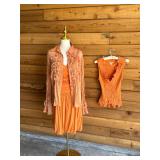 44 LILLIERUBINOrange5pcSkirtSetSz6S