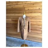 42 VintageRENAISSANCEQuiltedLeatherSuitSzS6