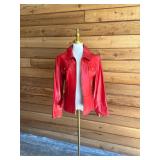 34 STJOHNCoatCollectionRedLeatherJacketSzS