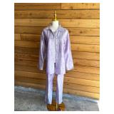 31 VintageLISBETHSilkLavender3pcPantSetSzS