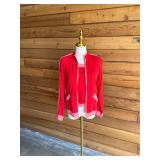 86 STJOHNRed&PinkSweaterSetSzPS