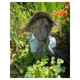 Bronze Girl Garden Statue – Whimsical Outdoor Decor