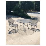 Outdoor Iron Patio Table and Chairs – 5-Piece Set